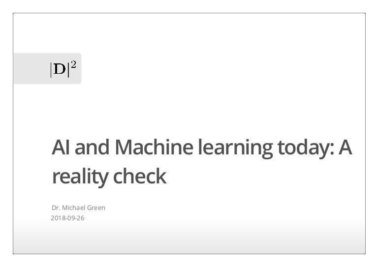 machine learning today
