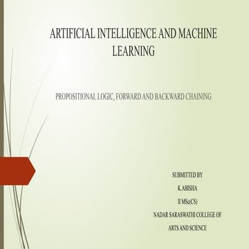 Artificial intelligence and machine learning
