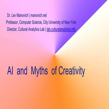 Ai and Myths of Creativity