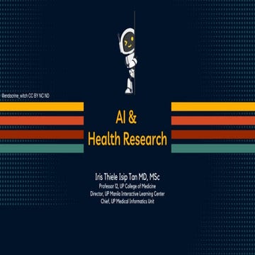 Artificial Intelligence and Health Research