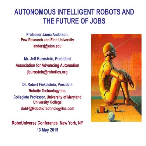 AI and Robotics – The Impact on the Future ofJobs – The Great Debate