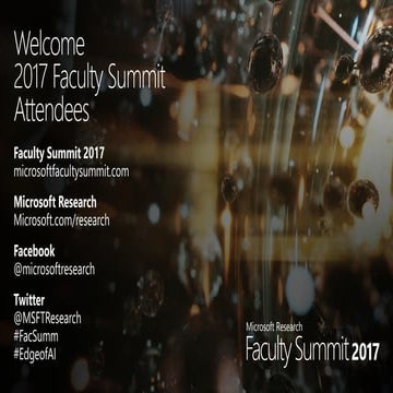 Microsoft Research Faculty Summit - AI and Security