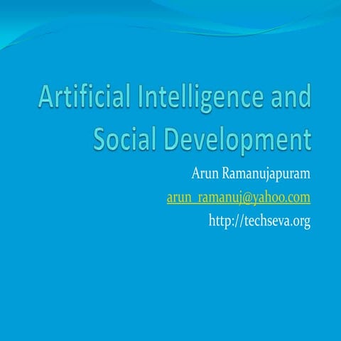 Artificial Intelligence and Social Development