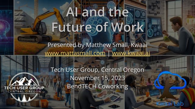 AI and the Future of Work [TUG-CO, 11/15/23]