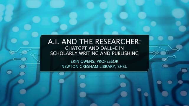 AI and the Researcher: ChatGPT and DALL-E in Scholarly Writing and Publishing