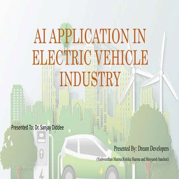 AI APPLICATION in electric vehicles and hybrid vehicle | PPTX