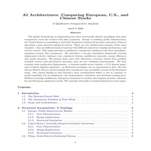 AI Architectures in Europe, U.S., and China | PDF