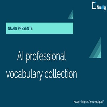Ai artificial intelligence professional vocabulary collection
