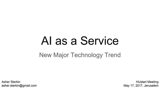 AI as a service