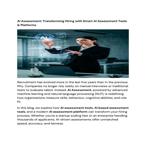 Xobin Assessment for Hiring Talents | PDF