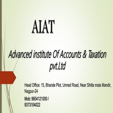 (AIAT)advanced instituted of accounting & taxation