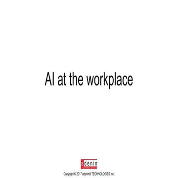 AI at the workplace - Campus North