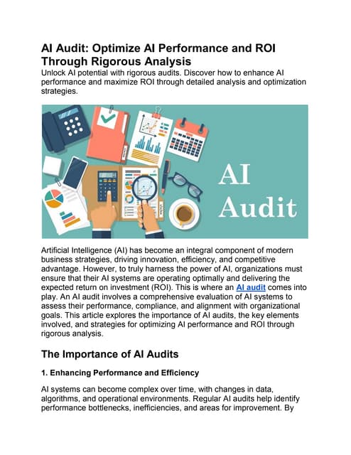 AI Audit Checklist - Artificial Intelligence | PDF