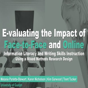 E-valuating the Impact of Face-to-Face and Online Information Literacy and Wr...