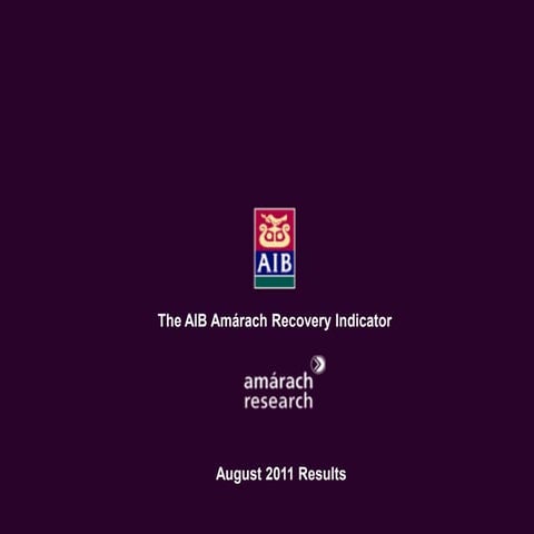 AIB Amarach Recovery Indicator August 2011