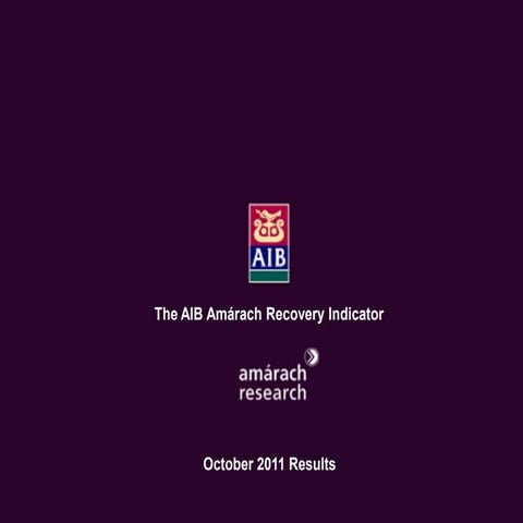 AIB Amárach Recovery Indicator October  2011