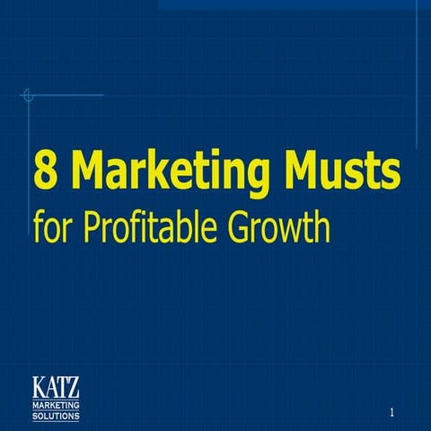 8 Marketing Musts for Profitable Growth