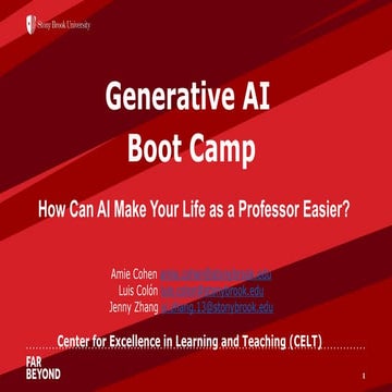 Generative AI Boot Camp (How Can AI make your life as prof easier)