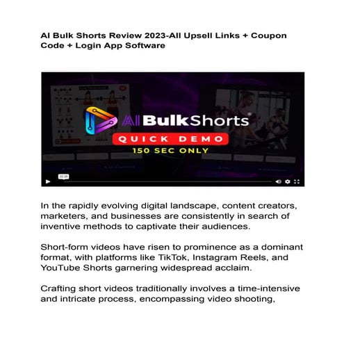 AI-powered tool that lets you create viral short videos with just one ...