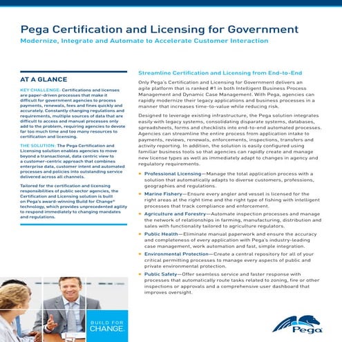 Pega certification and licensing for gov sds final
