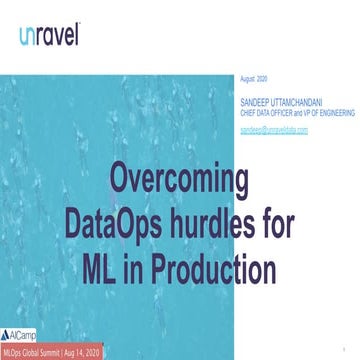 Overcoming DataOps hurdles for ML in Production