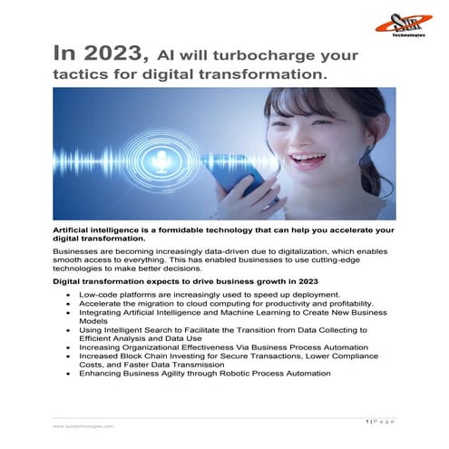 In 2023, AI will turbocharge your tactics for digital transformation.