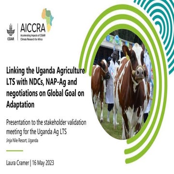 Linking the Uganda Agriculture LTS with NDCs, NAP-Ag and negotiations on Glob...