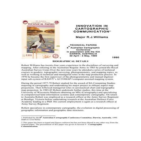 Innovation in Cartographic Communication