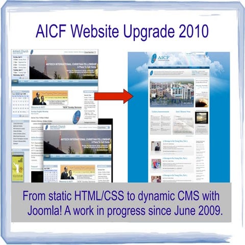 Aicf website upgrade 2010 presentation