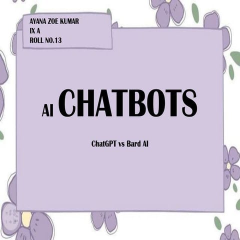 AI CHATBOTS for beginners level class 9th