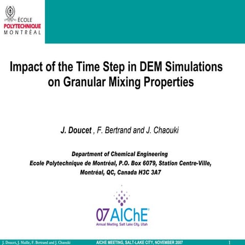 Impact of the Time Step in DEM Simulations on Granular Mixing Properties