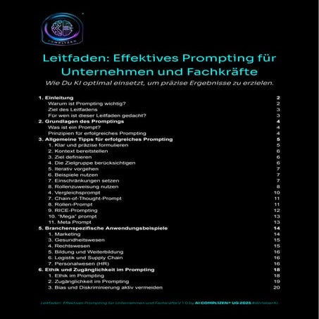 Leitfaden- Effektives Prompting für Unternehmen und Fachkräfte V 1.0 AI_COMPL1ZEN