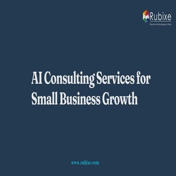 Image showcasing Generative AI Consulting Services | Rubixe | PDF