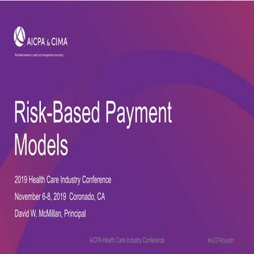 Risk-Based Payment Models