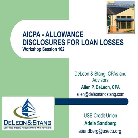 Common questions surrounding the ASC 310 10-35 (FAS 114) calculation | PPT