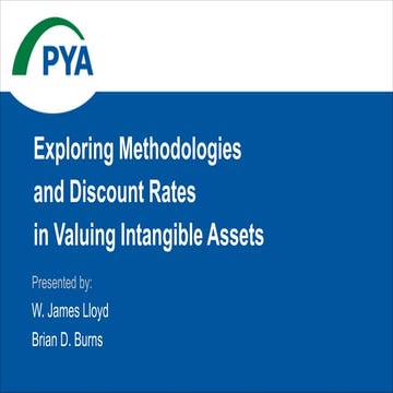 Exploring Methodologies and Discount Rates in Valuing Intangible Assets