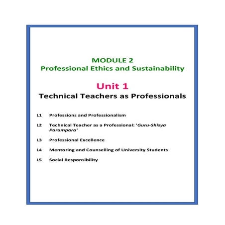 AICTE - NITTT - Module 2 - Professional Ethics & Sustainability for AICTE Fac...