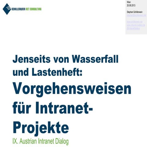 Optimierte Vorgehensweisen für Intranet-Projekte [DE]