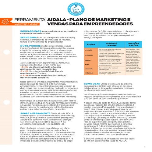 Aidala plano de marketing e vendas | PDF