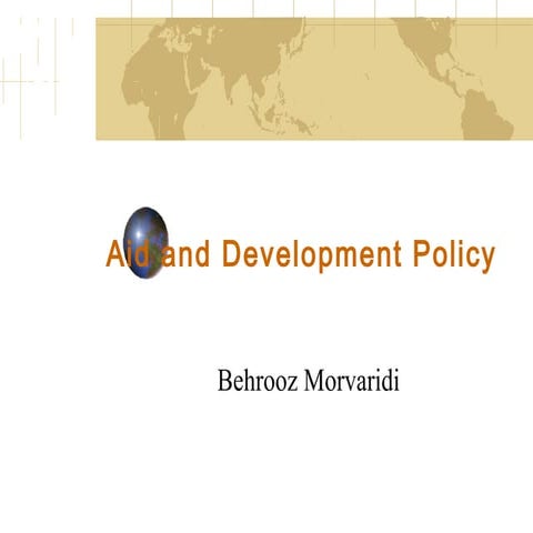 Aid and Development Policy