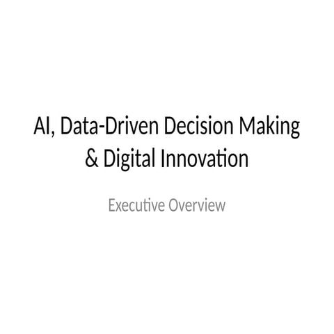 AI Data Driven Digital Innovation in global | PPTX