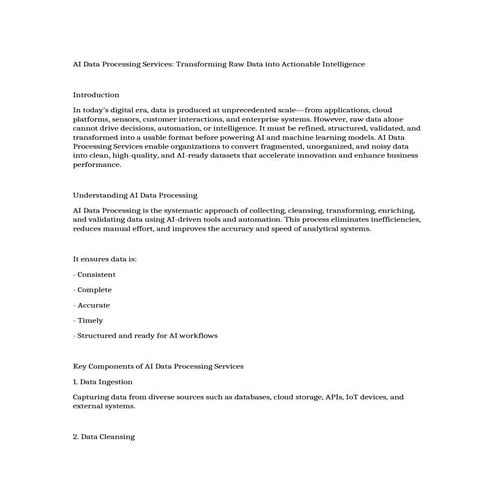 Intelligent Data Processing Framework Pro | DOCX