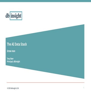 The AI Data Stack: An Outline for how Data Lakehouse meet the world of ...