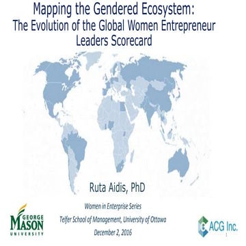 Mapping the Ecosystem: The Evolution of the Global Women Entrepreneur Leaders...