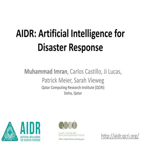 Artificial Intelligence for Disaster Response