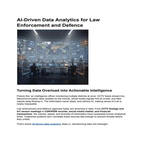 View of AI-Driven Data Analytics for Law Enforcement and Defence | PDF