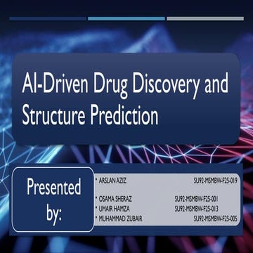 Ai in drug discovery and drug development | PPTX