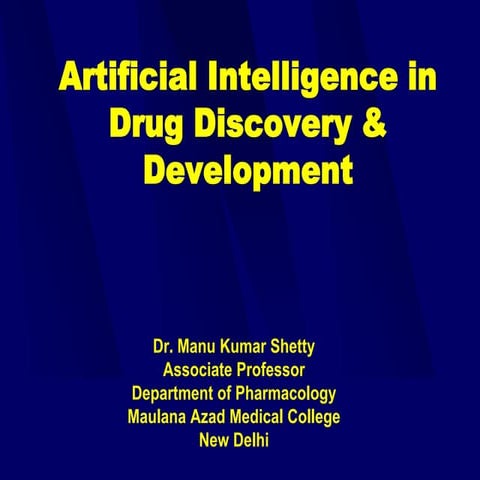 Role of AI in  Drug Discovery and Development