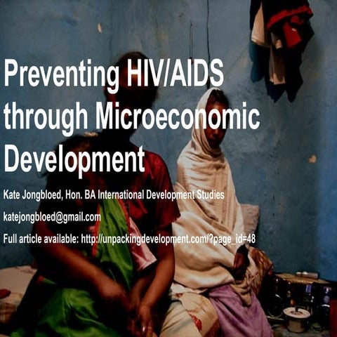 Preventing HIV/AIDS through Microeconomic Development