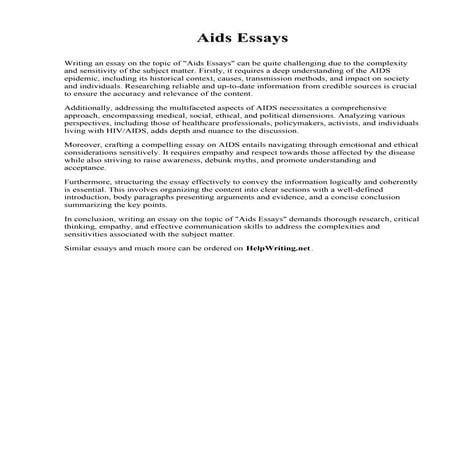 Aids Essays.pdf